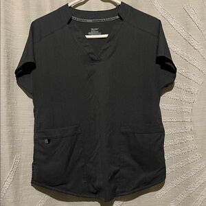 Crisp Heather Grey Women's Scrub Top